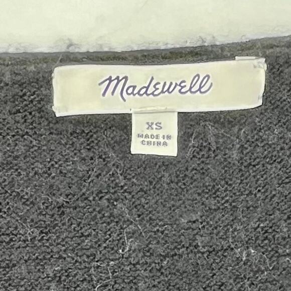 Madewell Women’s XS Black Merino / Alpaca Viscose Blend Round Neck Sweater - Picture 3 of 6